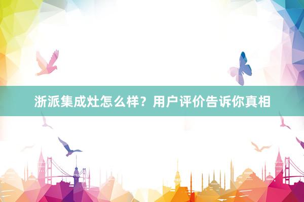 浙派集成灶怎么样？用户评价告诉你真相